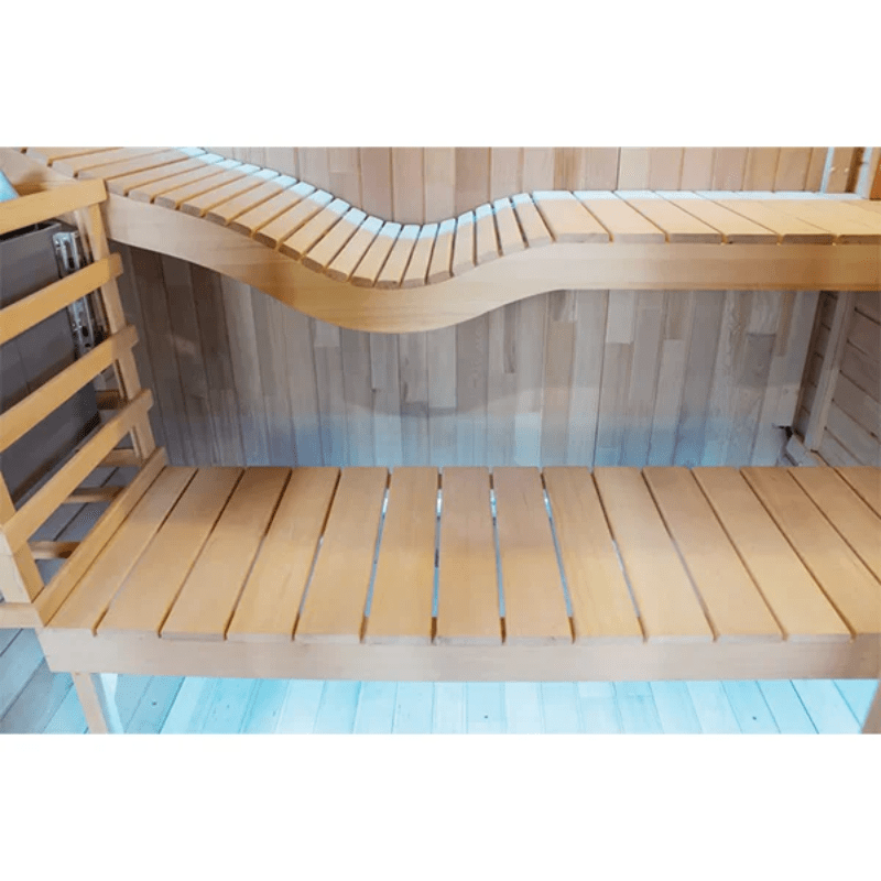 CenturaHeat Square Outdoor Sauna Interior Seating