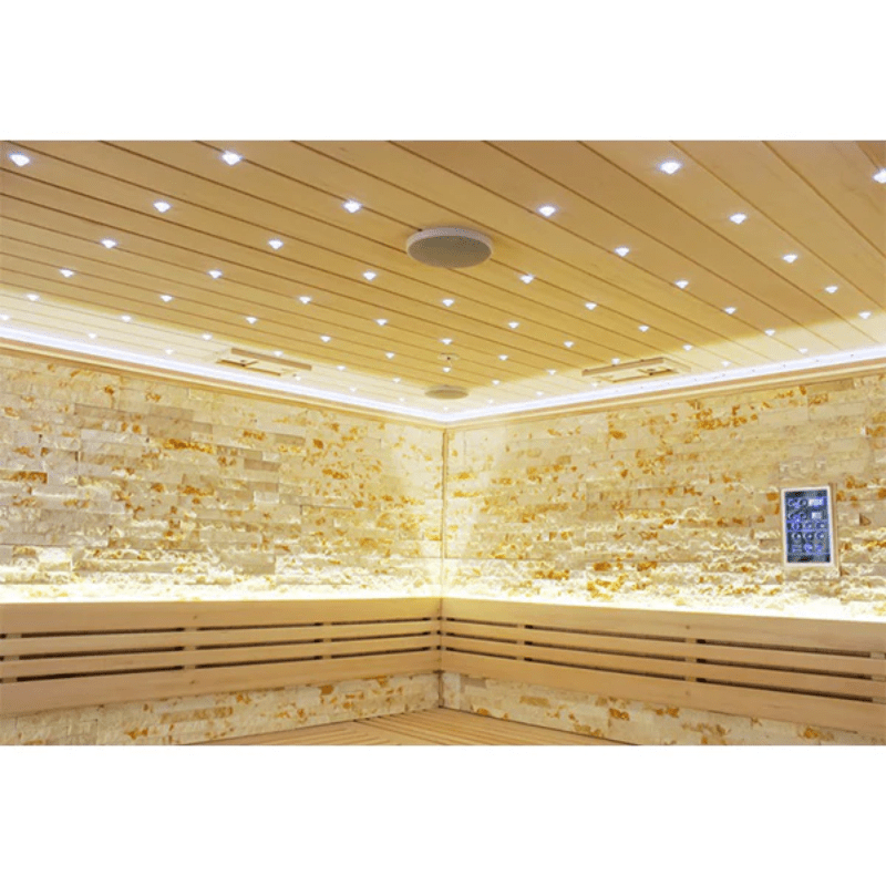 CenturaHeat Traditional Indoor Corner Sauna - Up to 8 people Interior Ceiling View