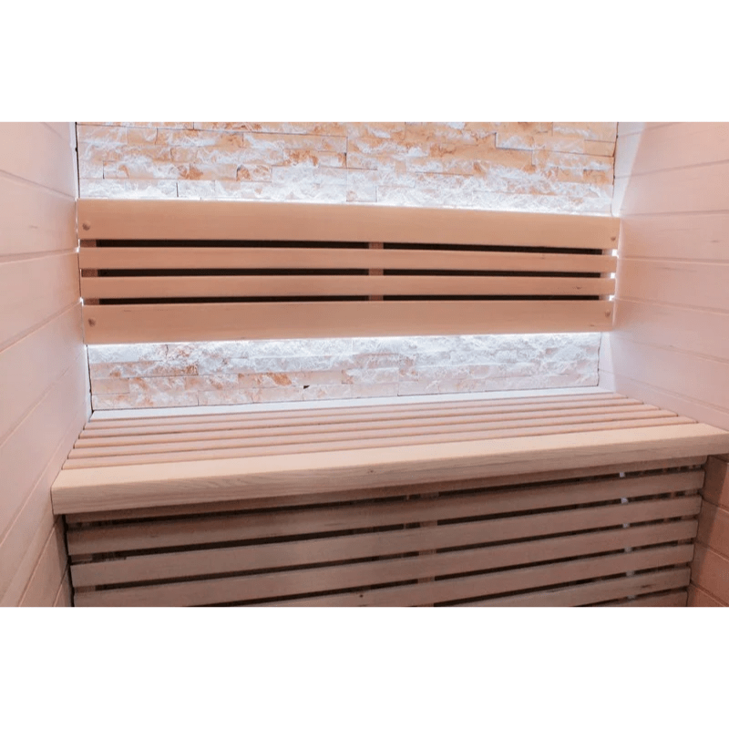 CenturaHeat Traditional Steam Indoor Sauna - 2 - 3 Person Interior Bench