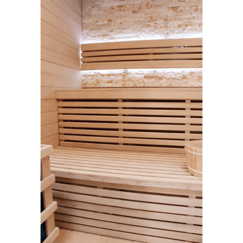CenturaHeat Traditional Steam Indoor Sauna - 5 - 6 Person Interior Bench