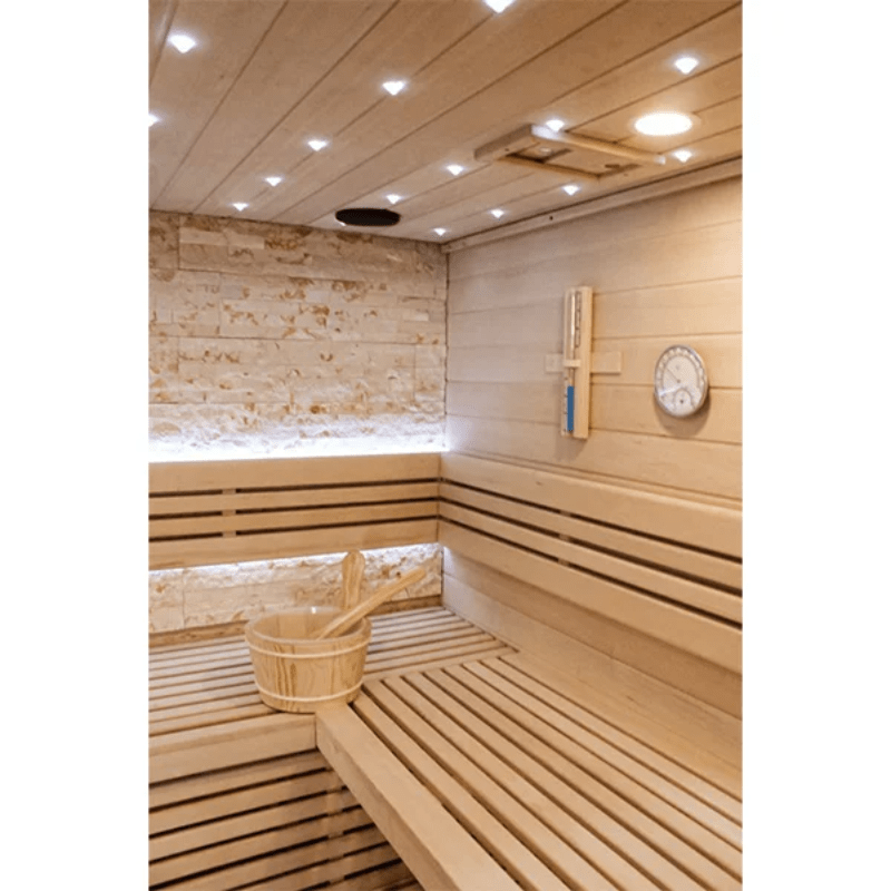 CenturaHeat Traditional Steam Indoor Sauna - 5 - 6 Person Interior with Bucket and Ladle
