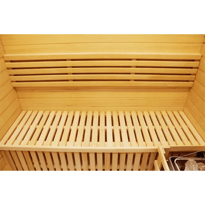 CenturaHeat Traditional Steam Indoor Sauna - Up to 2 people Interior Bench