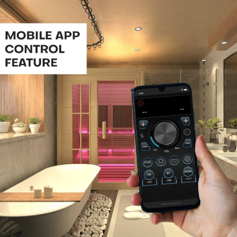 CenturaHeat Traditional Steam Indoor Sauna App Control