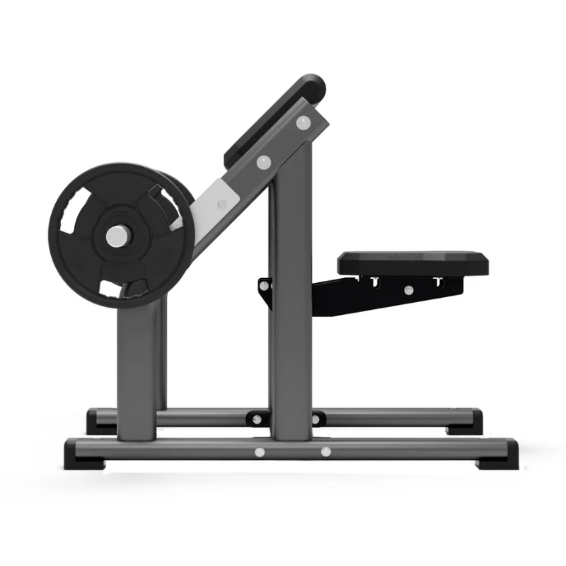 JORDAN Seated Preacher Curl Bench Grey Side View