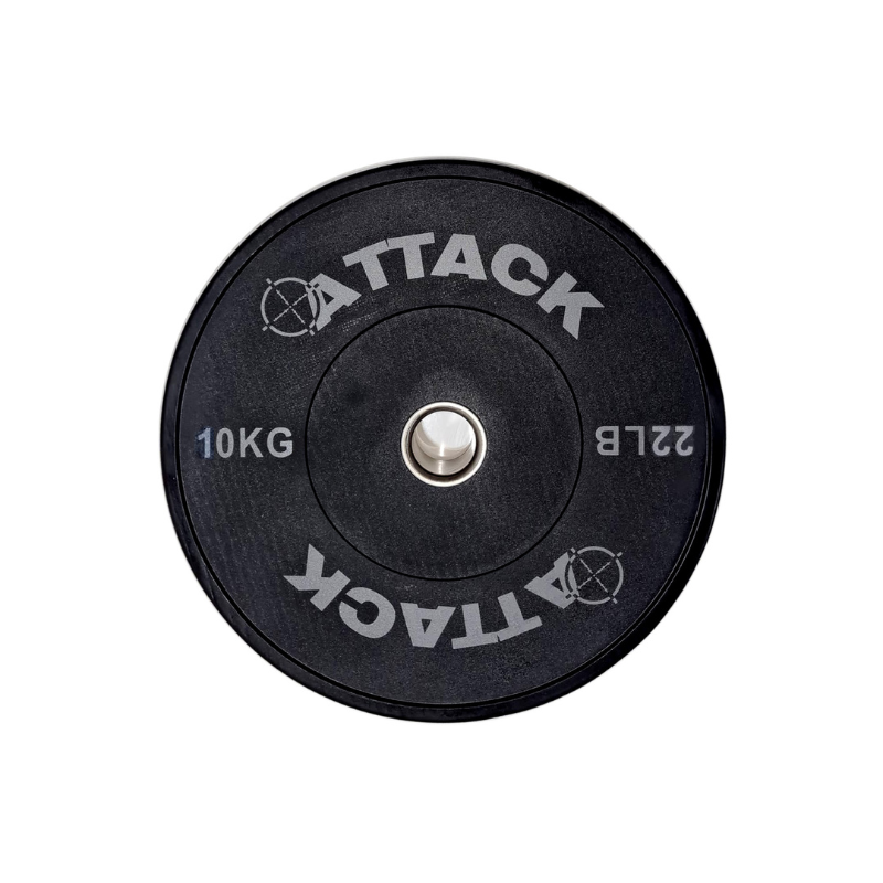 ATTACK Strength Olympic Rubber Bumper Plates - 10 kg