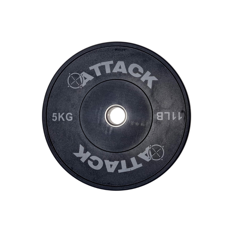 ATTACK Strength Olympic Rubber Bumper Plates - 5 kg