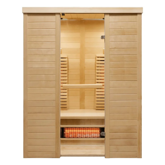 CenturaHeat Infrared Combination Bio Indoor Sauna - 2 Person Front View