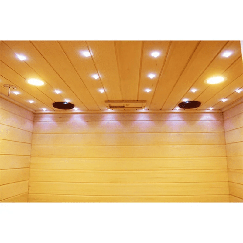 CenturaHeat Traditional Steam Indoor Sauna - Up to 2 people Interior Ceiling Lights