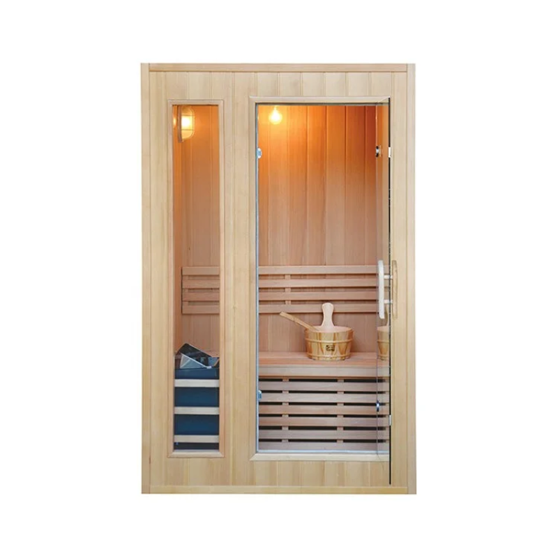 CenturaHeat Traditional Steam Indoor Sauna - Up to 2 people Standard Design Front View