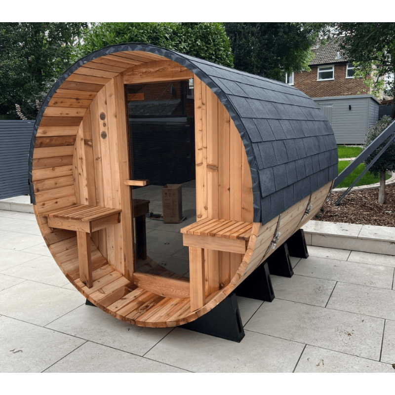 Fonteyn Barrel Sauna Rustic 7 1 ft Garden Assembled 4