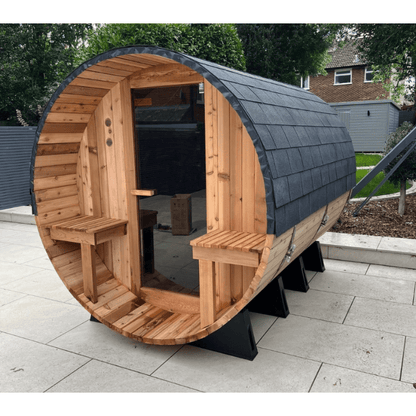 Fonteyn Barrel Sauna Rustic 7 1 ft Garden Assembled 4
