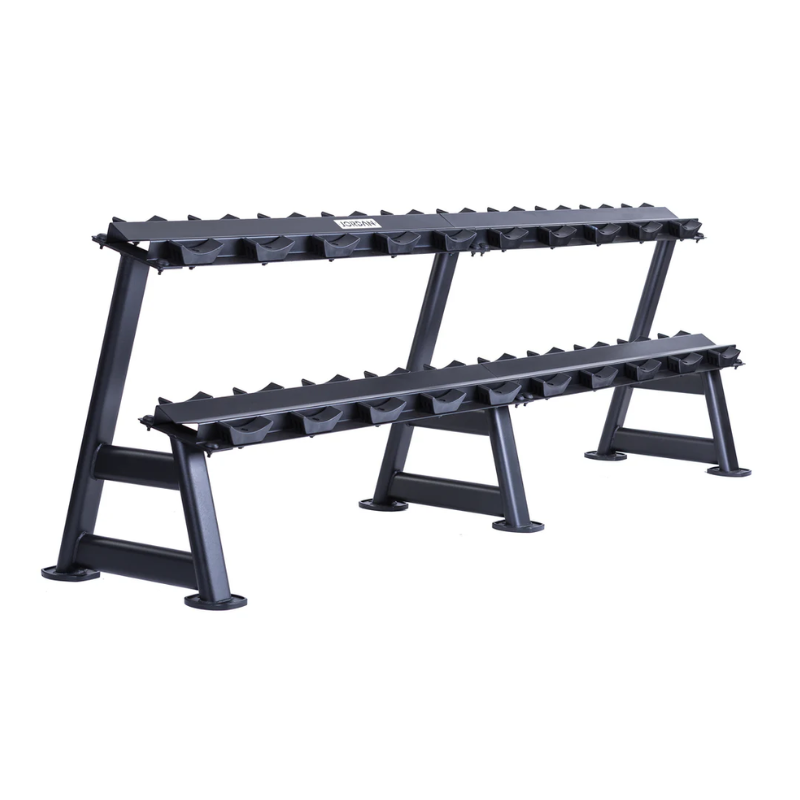 JORDAN 10 Pair Dumbbell Rack 2 Tier Black