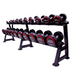 JORDAN 12 Pair Dumbbell Rack 2 Tier Black with Dumbbells