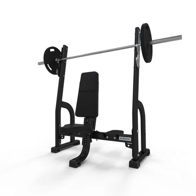 JORDAN Olympic Shoulder Press Bench Black Full Image