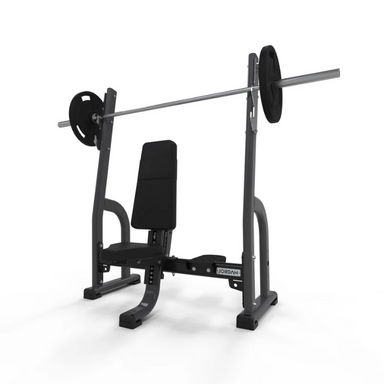 JORDAN Olympic Shoulder Press Bench Grey Full Image