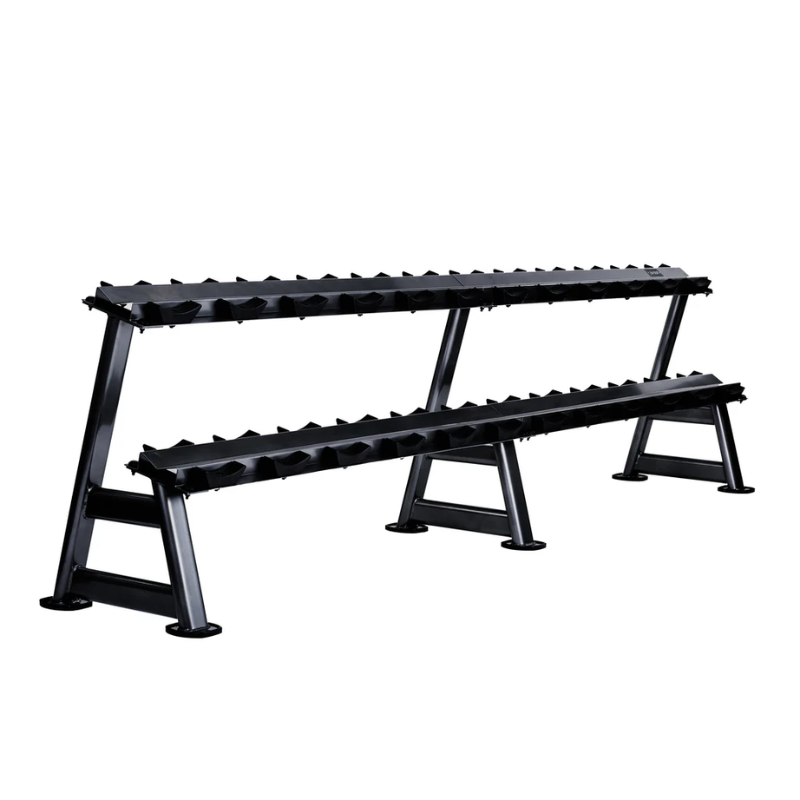 JORDAN 12 Pair Dumbbell Rack 2 Tier Black