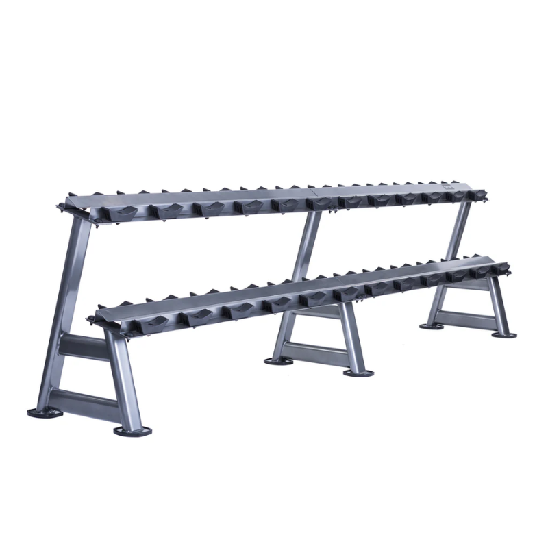 JORDAN 12 Pair Dumbbell Rack 2 Tier Grey