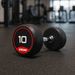 JORDAN Rubber Dumbbell in Red Gym Setting