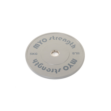 MYO Strength Olympic Rubber Bumper Plates - 5 kg Grey