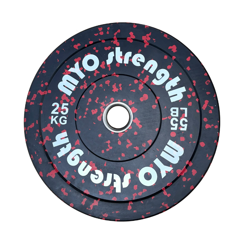 MYO Strength Olympic Rubber Bumper Plates - Speckled 25kg