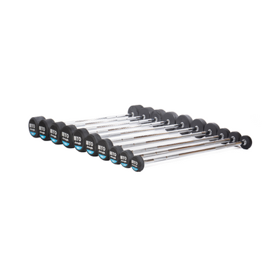 MYO Strength Straight Bar Rubber Barbells - Up to 50 kg Front View