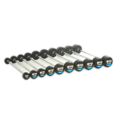 MYO Strength Straight Bar Rubber Barbells - Up to 50 kg Full Image